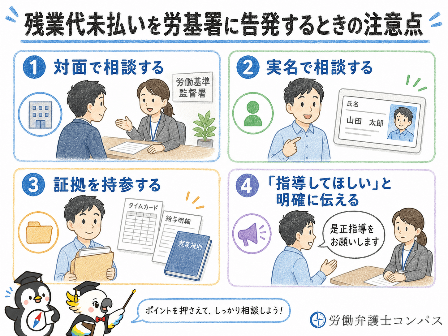 ７章　残業代未払いについて労働基準監督署に告発する際の注意点４つ